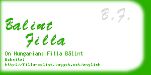 balint filla business card